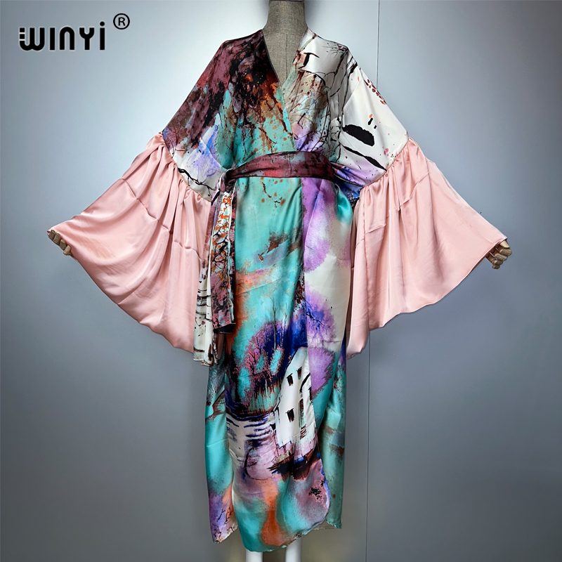 Cover Up Kaftan - WINYI Summer Kimono Party Dress Beach