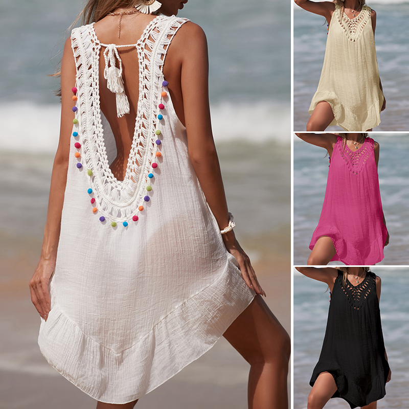 Women V-Neck Backless Hollow O - đánh giá và giá Cover Up Kaftan