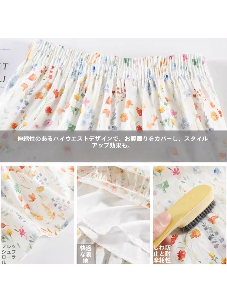 plus Size Floral Print A-Line  - đánh giá và giá Midi Skirt Floral