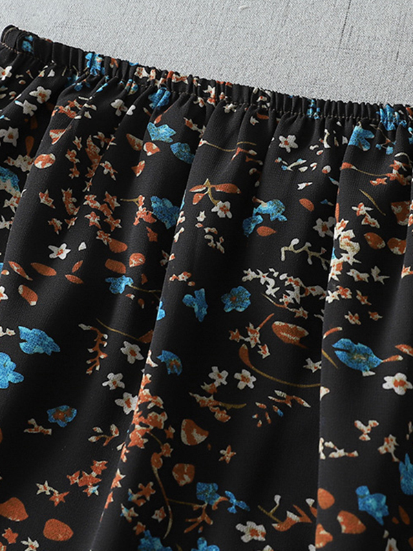 Summer 2026 New Elastic Waist  - đánh giá và giá Midi Skirt Floral